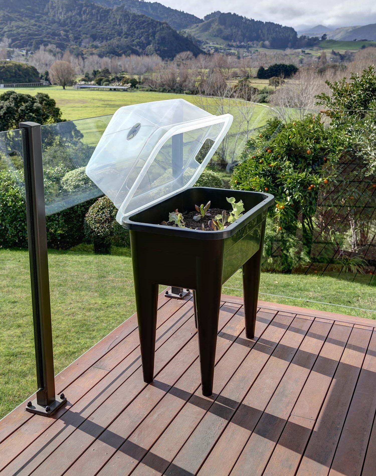 Plastic raised garden bed